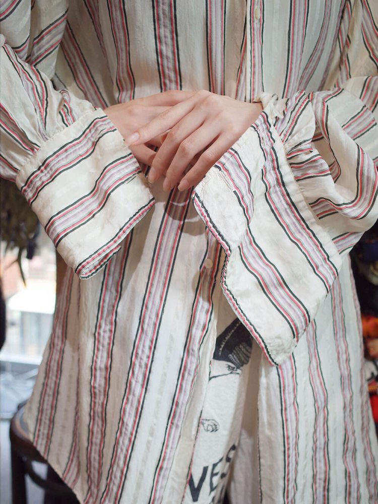 c.1940s Arrow Stripe Silk Shirt