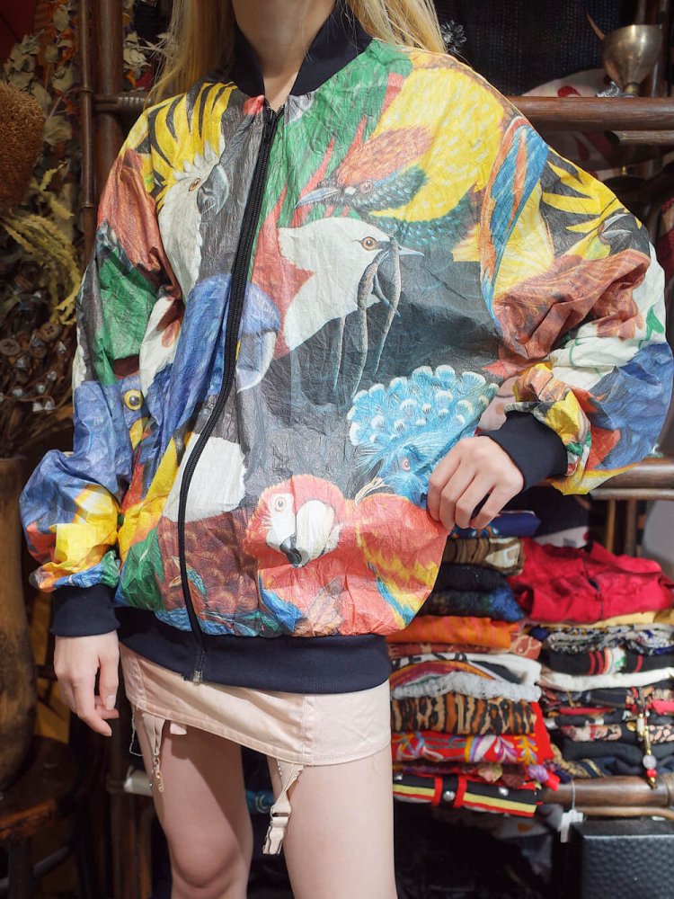 Crazy Many Bird Paper Blouson