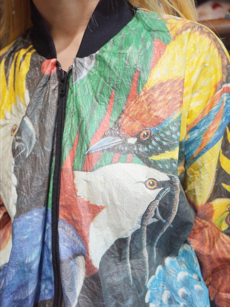 Crazy Many Bird Paper Blouson