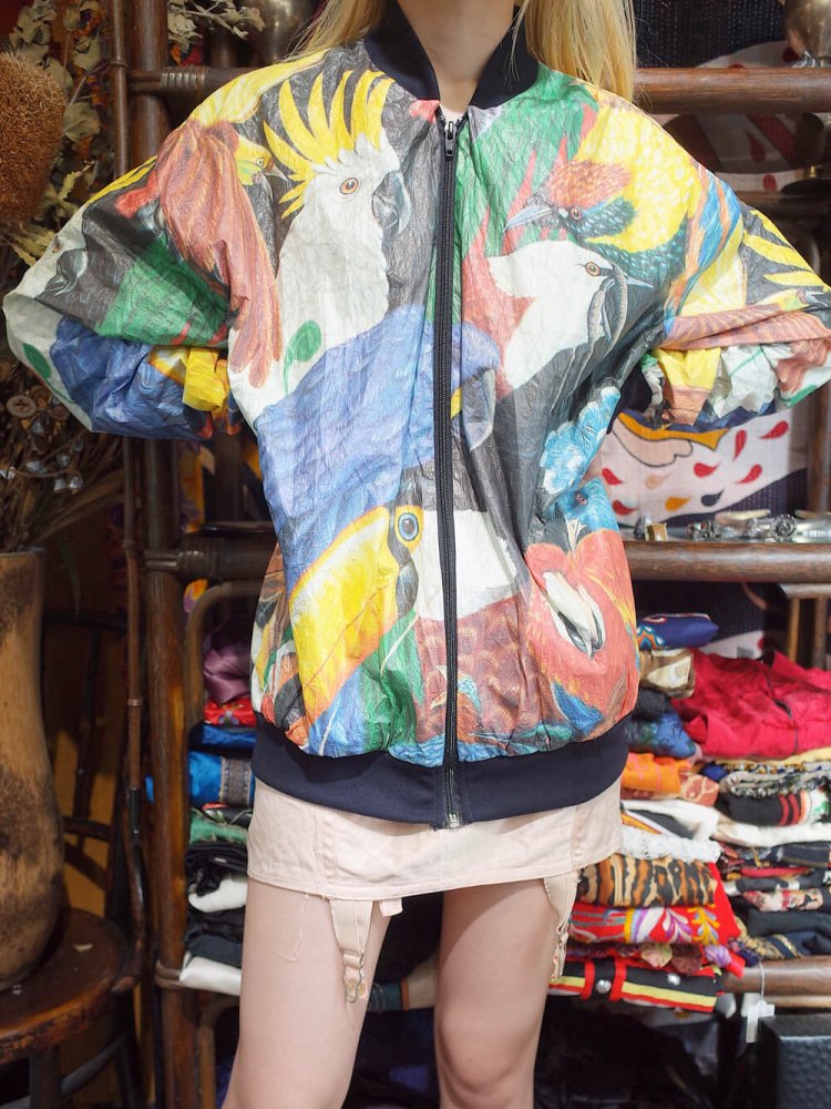 Crazy Many Bird Paper Blouson