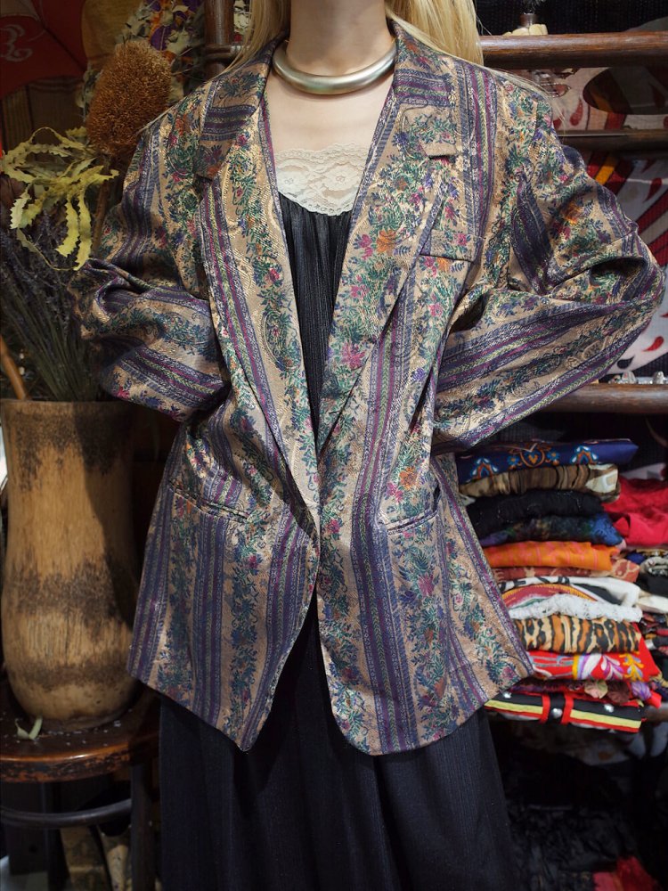 Flower  Paisley Double Pattern Jacket