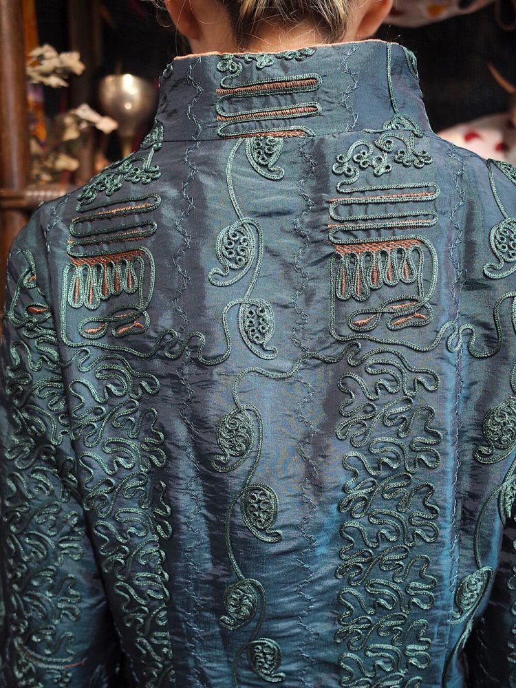 Embroidery Silk/Rayon Long China Jacket