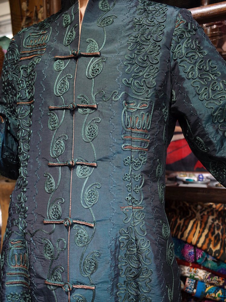 Embroidery Silk/Rayon Long China Jacket