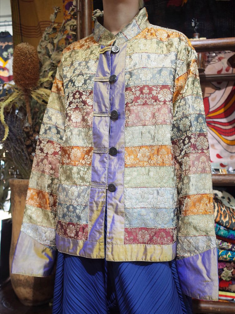 Iridescent Jacquard China Shirt Jacket