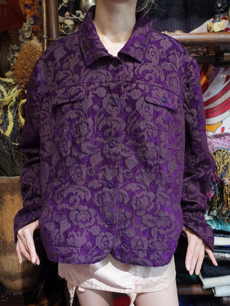 Deep Purple Arabesque Gobelin Jacket