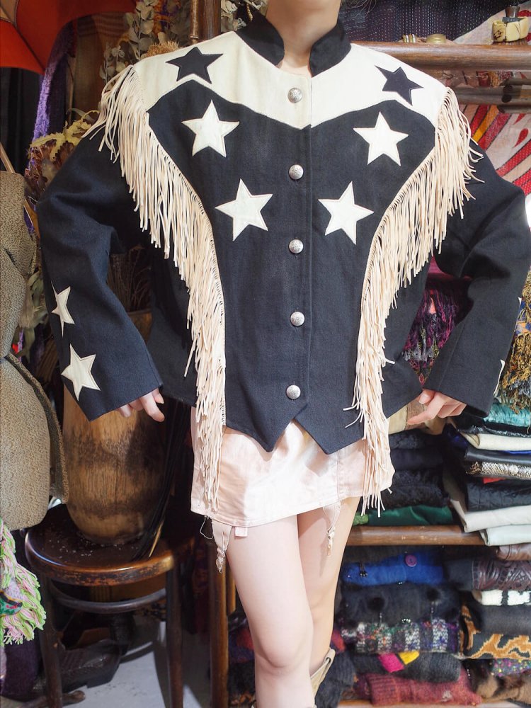 Star & Fringe Stand Collar Jacket