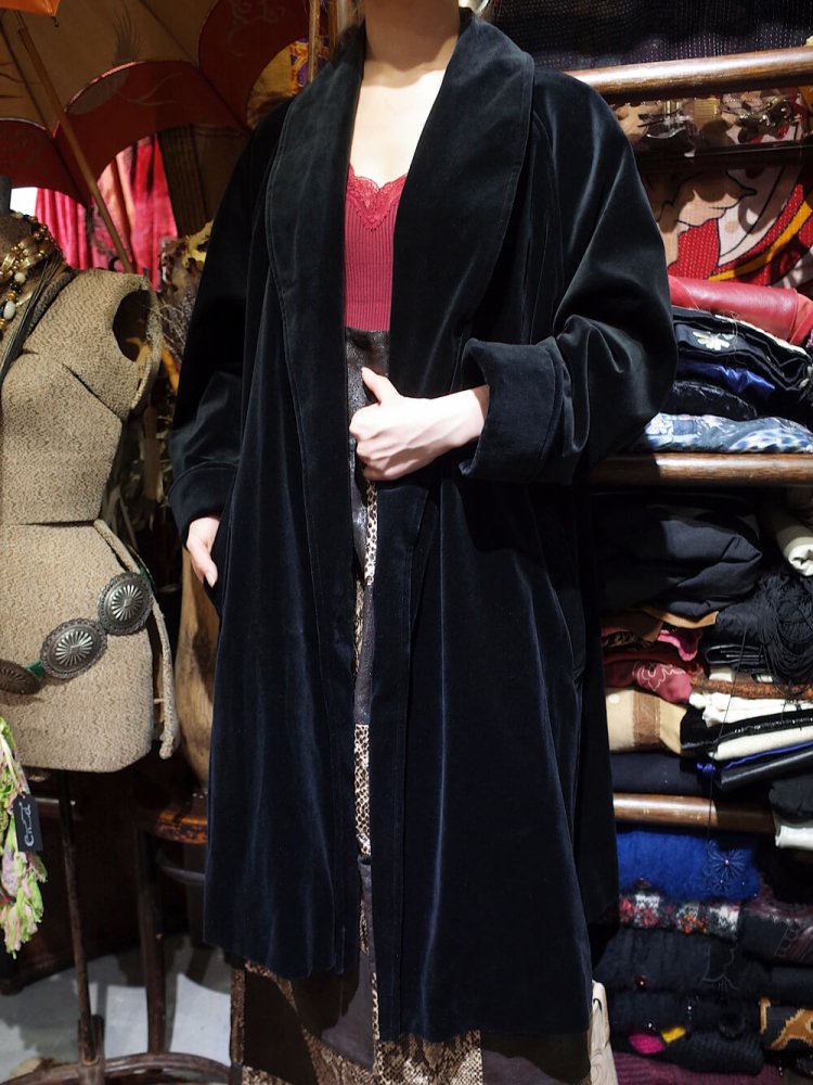 Black Velvet Gown Coat