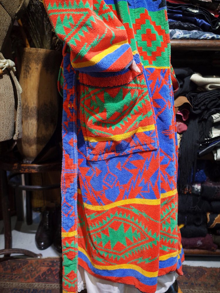 Native Rug Pattern Pile Gown Coat