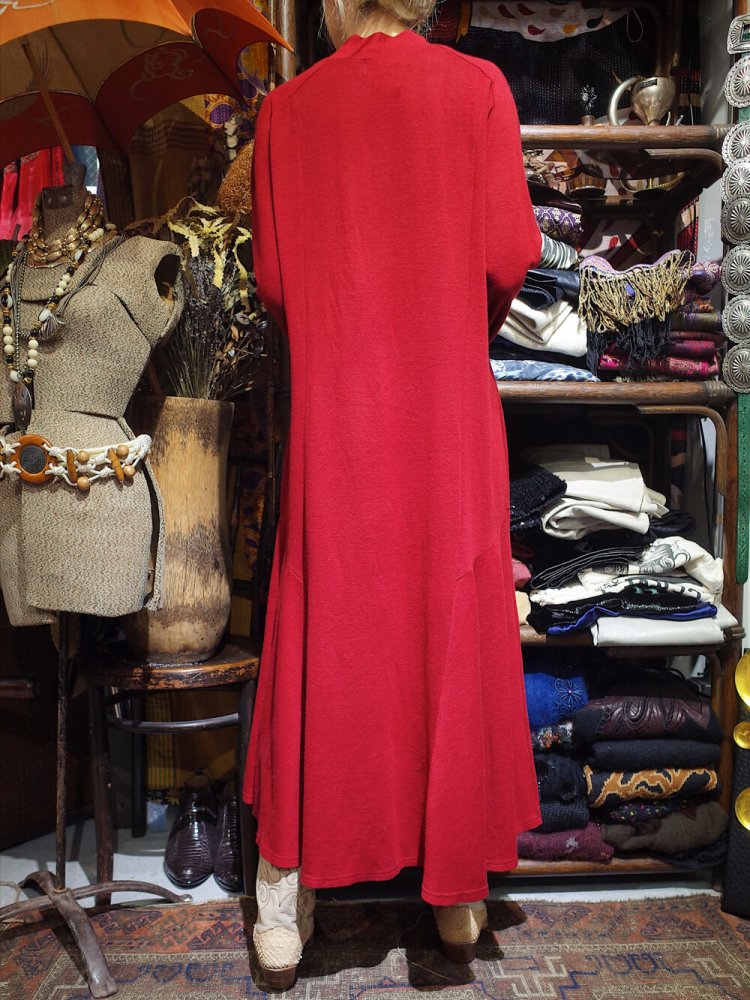 Deformation Red Sweat High Neck Dress