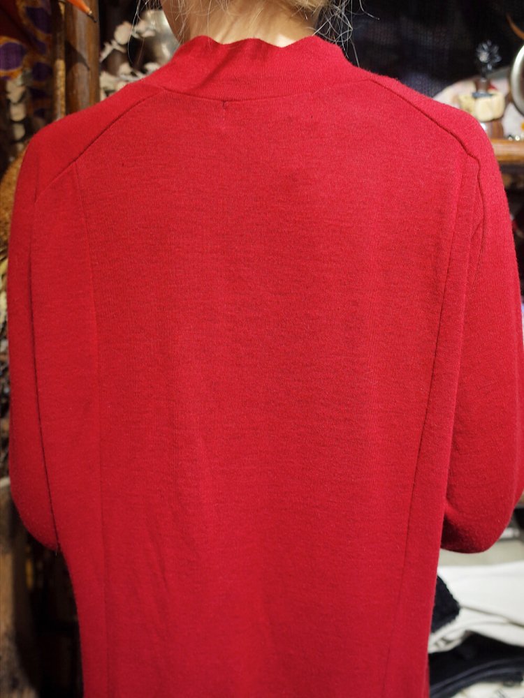 Deformation Red Sweat High Neck Dress