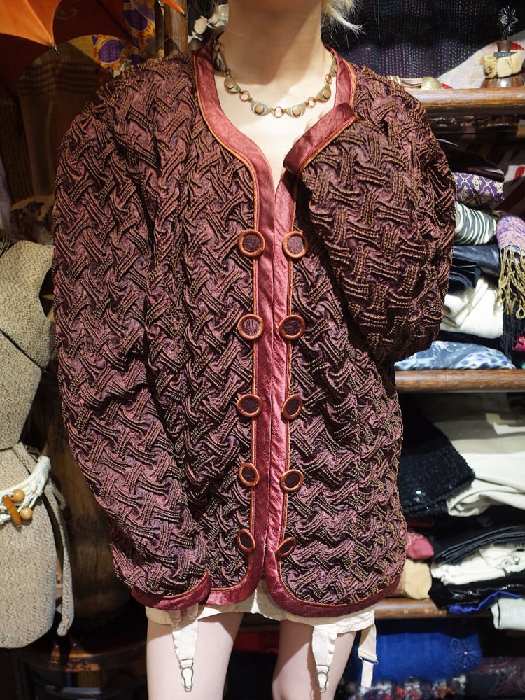 "JEANNE MARC Collection Chocolate Brown Quilting Jacket