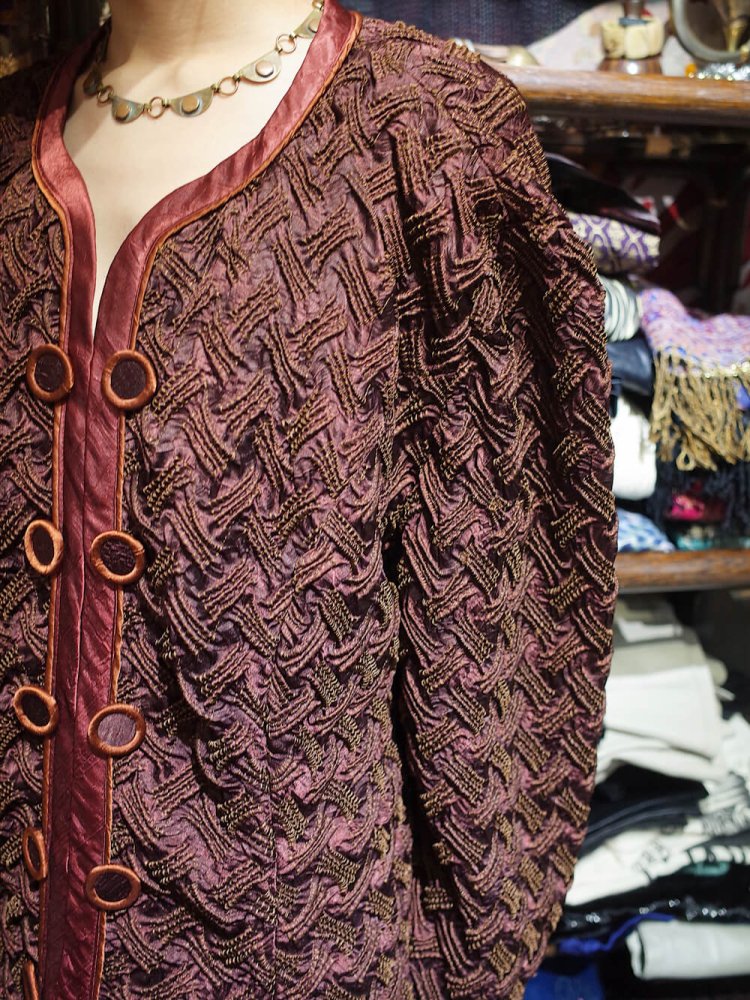 "JEANNE MARC Collection Chocolate Brown Quilting Jacket