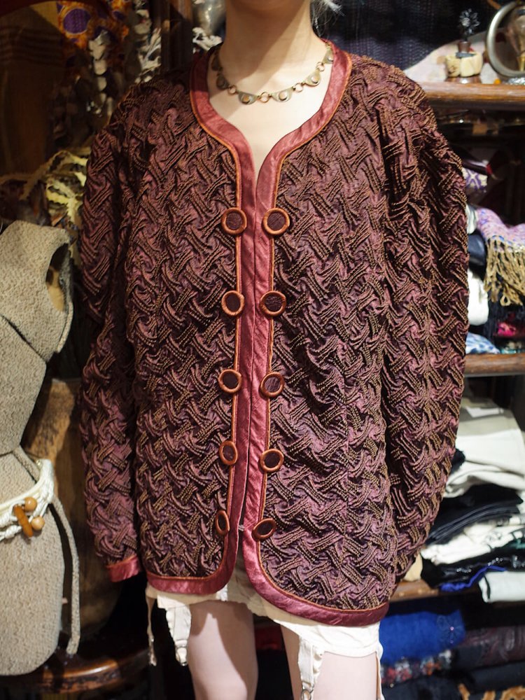 "JEANNE MARC Collection Chocolate Brown Quilting Jacket