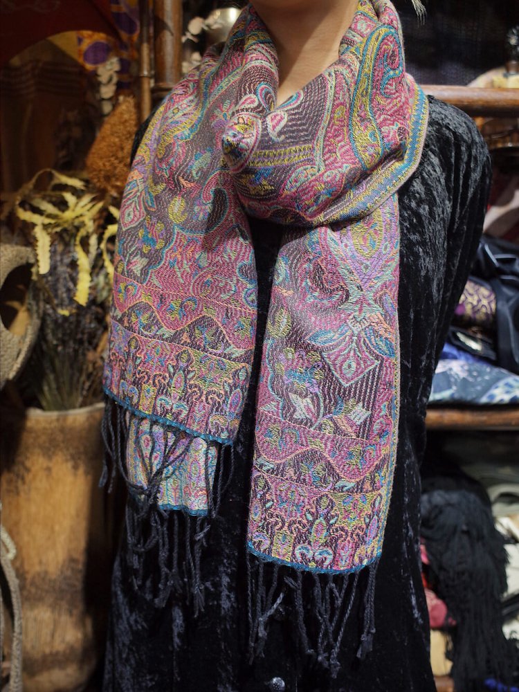 Vintage Ƚ Stole Psychedelic Paisley