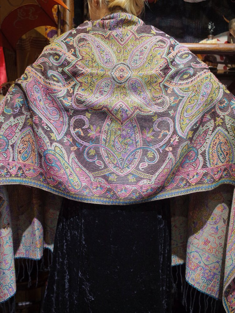 Vintage Ƚ Stole Psychedelic Paisley