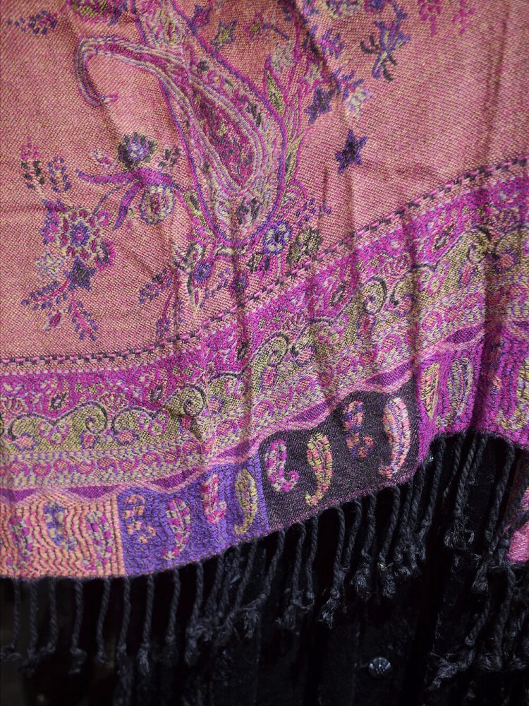 Vintage Ƚ Stole Purple&Pink Paisley