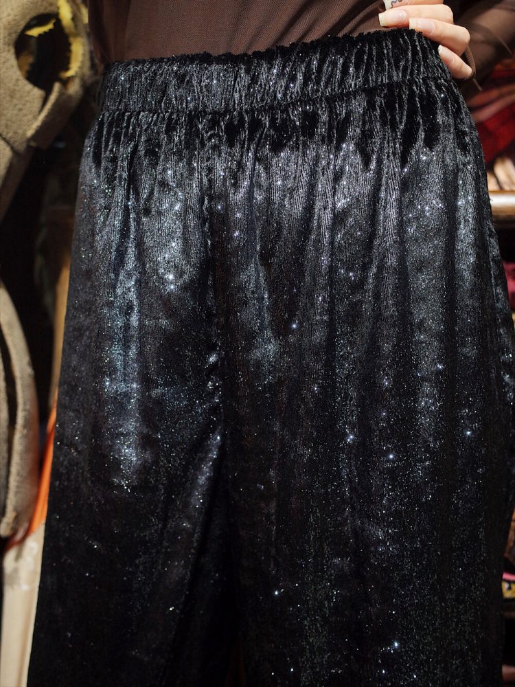 Glitter Velvet Wide Pants