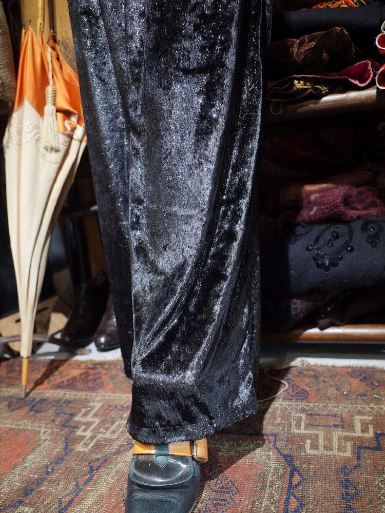 Glitter Velvet Wide Pants