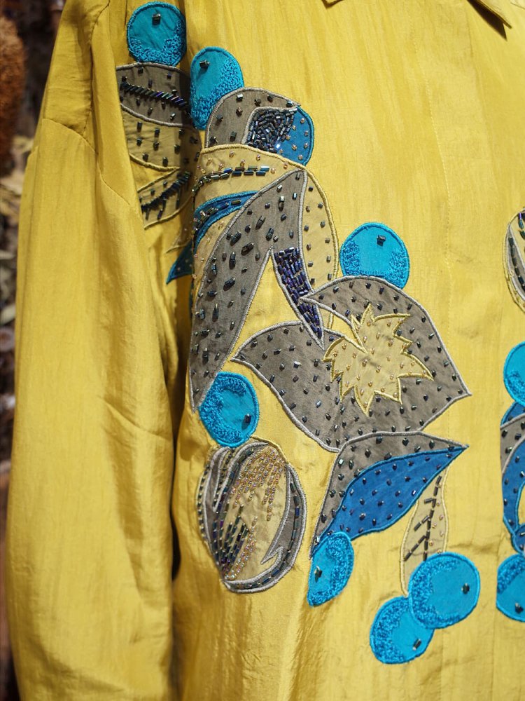 Mustard Silk Embroidery Set up