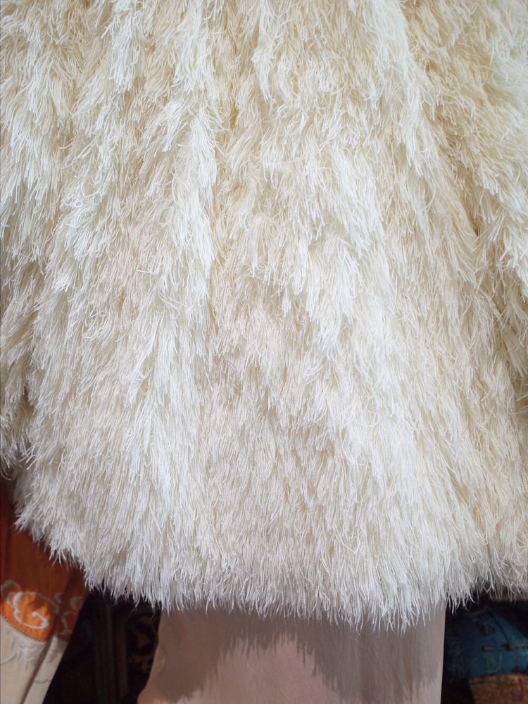 c.1960s French Chenille Shaggy Fringe Coat