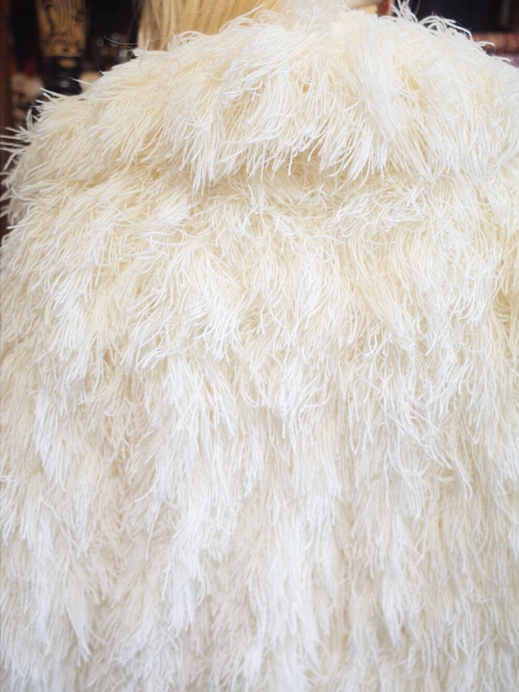 c.1960s French Chenille Shaggy Fringe Coat