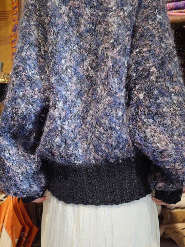 Marble Mohair Low Gauge Knit Cardigan