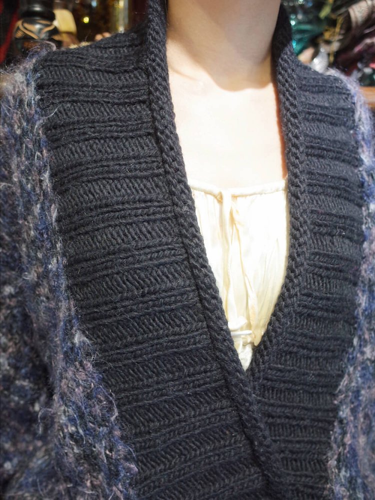 Marble Mohair Low Gauge Knit Cardigan