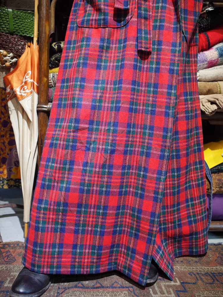 PENDLETON Plaid Wool Long Gown