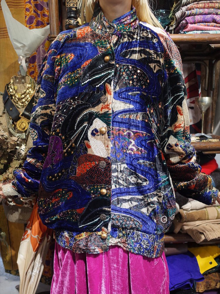  " Velvet Bijou Embroidery Jacket