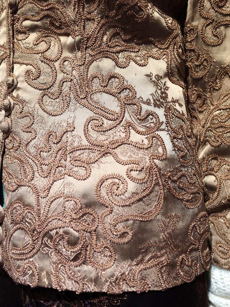 Solid Embroidery Champagne Gold Jacket