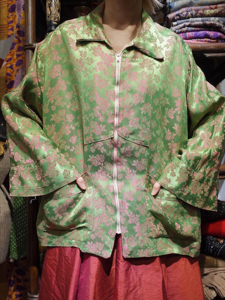 c.1950s Jacquard Rayon Satin Jacket