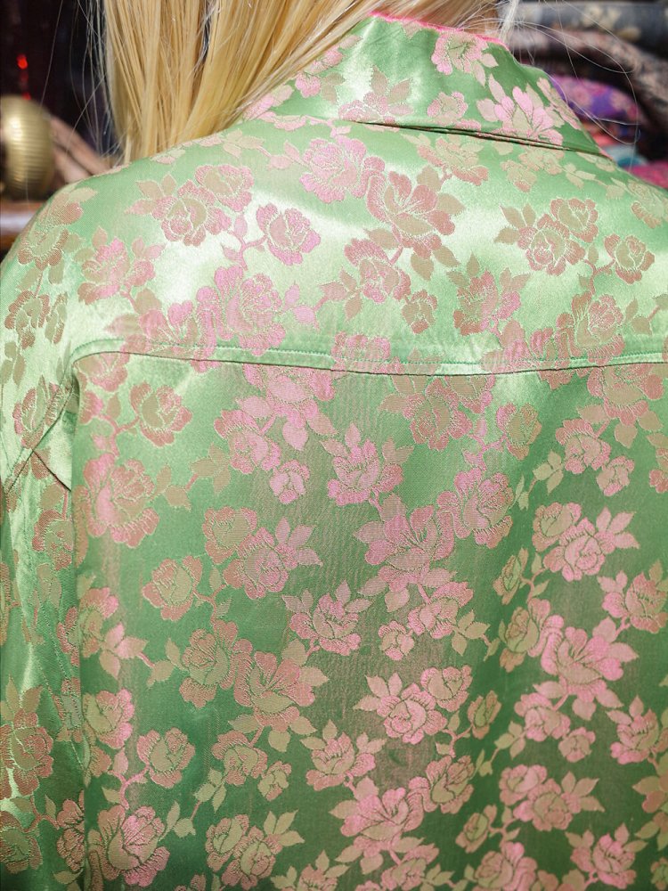 c.1950s Jacquard Rayon Satin Jacket