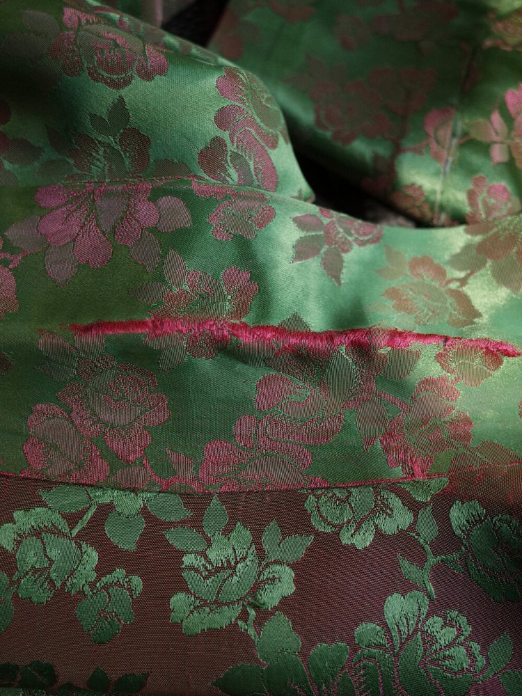 c.1950s Jacquard Rayon Satin Jacket