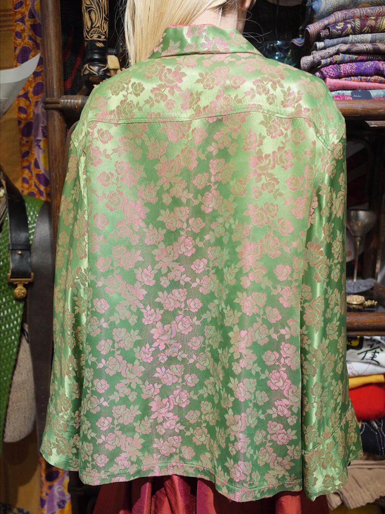 c.1950s Jacquard Rayon Satin Jacket