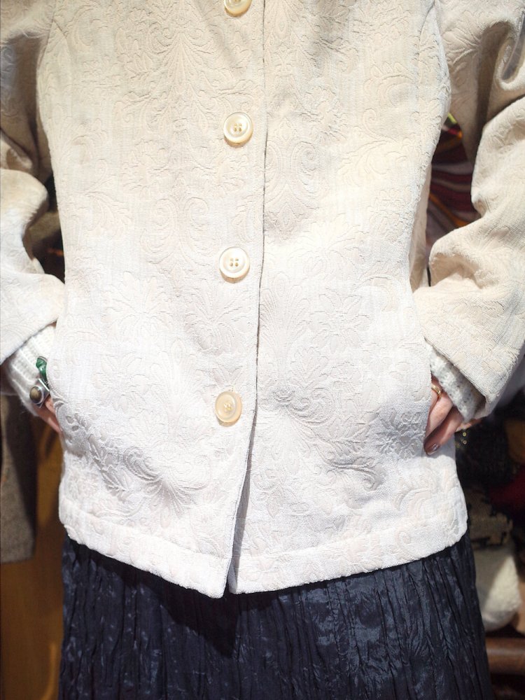 Ivory Arabesque Jacquard Jacket