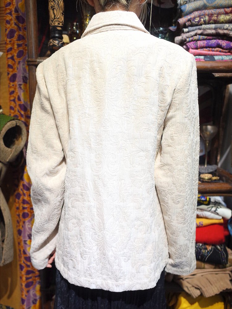 Ivory Arabesque Jacquard Jacket