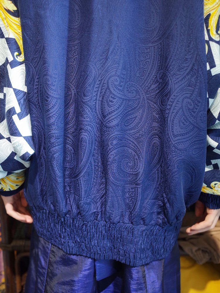 Arabesque & Paisley Double Pattern Silk Blouson