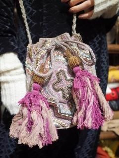 Vintage Bijou Embroidery Tassel  Bag
