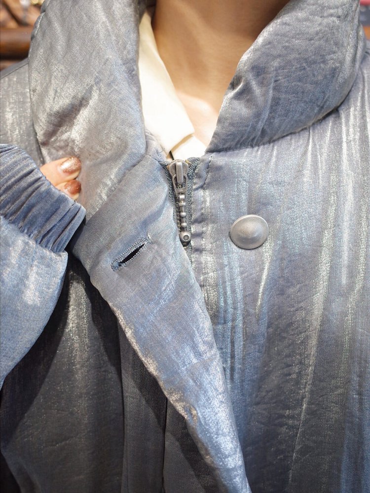  Metallic Silver Blouson