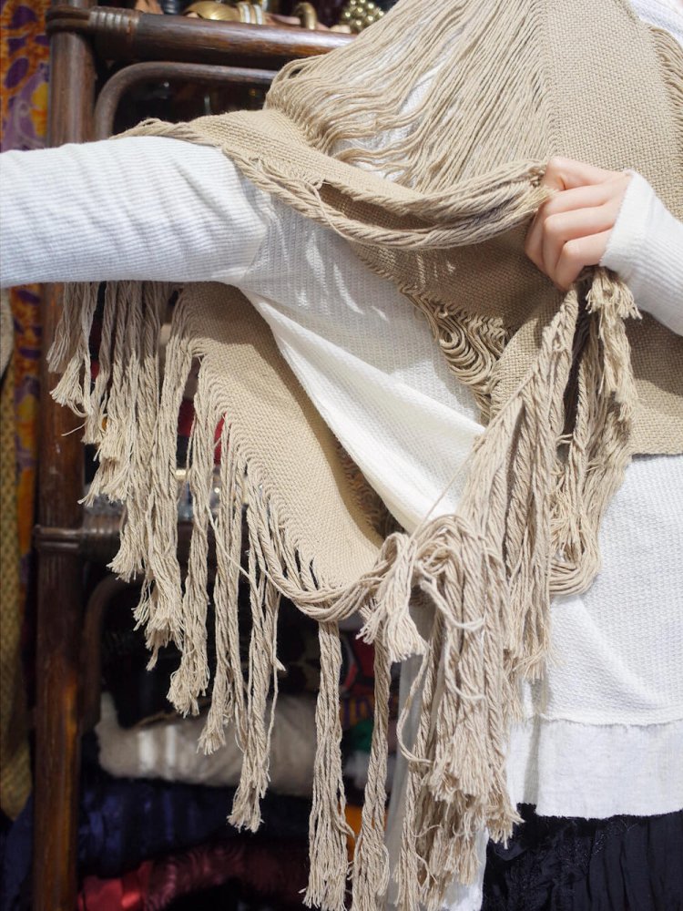 Deformation Fringe Woven Pullover Tops