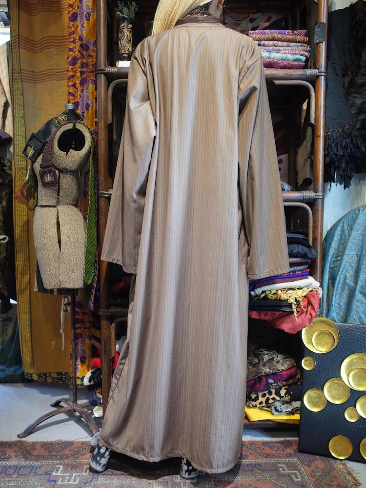 MADE IN EGYPT Embroidery Stripe Kaftan Dress