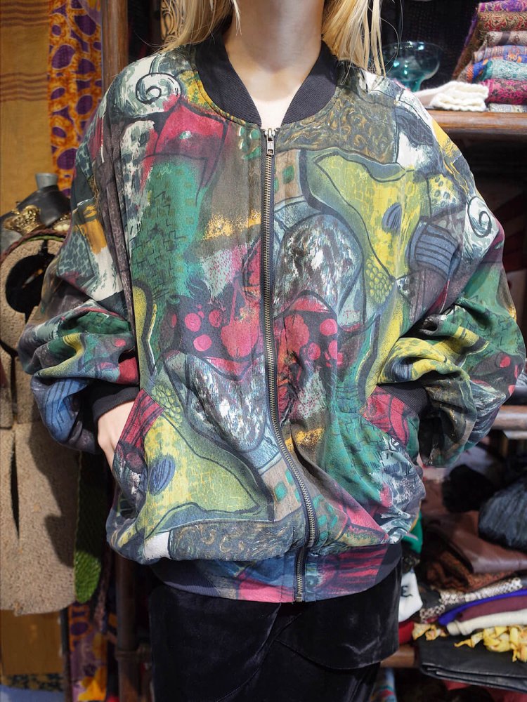 DEAD STOCK / GOOUCH Abstract Art Silk Blouson