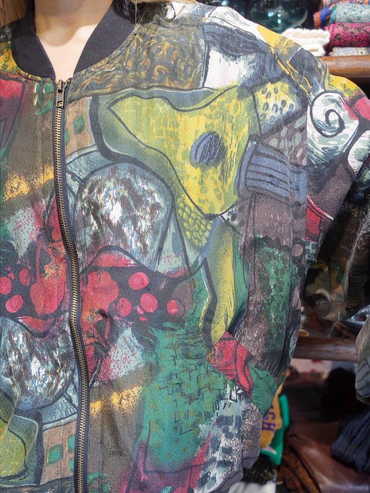 DEAD STOCK / GOOUCH Abstract Art Silk Blouson