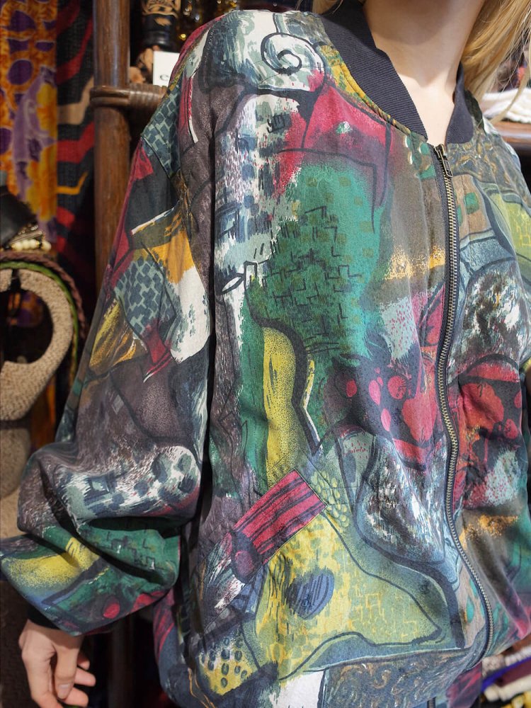 DEAD STOCK / GOOUCH Abstract Art Silk Blouson