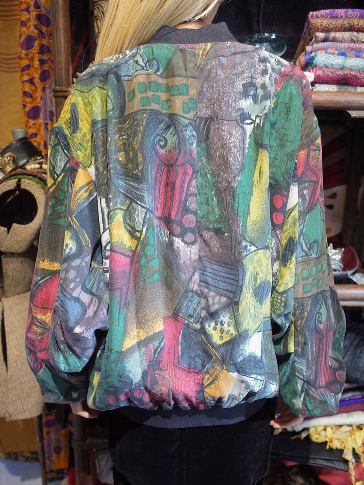 DEAD STOCK / GOOUCH Abstract Art Silk Blouson