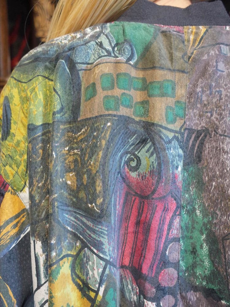 DEAD STOCK / GOOUCH Abstract Art Silk Blouson