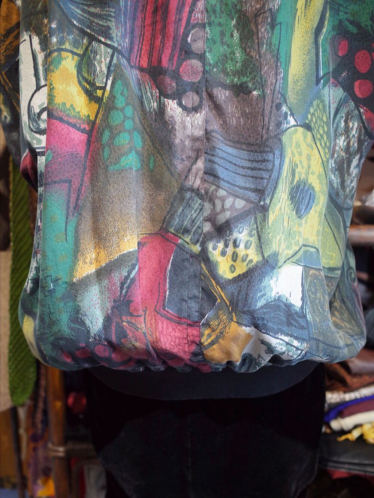 DEAD STOCK / GOOUCH Abstract Art Silk Blouson