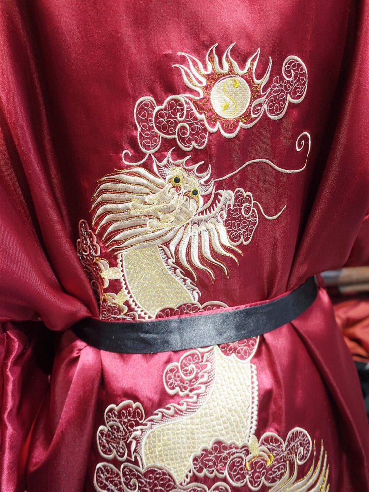 Dragon Embroidery China Gown Reversible