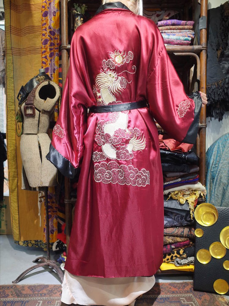 Dragon Embroidery China Gown Reversible