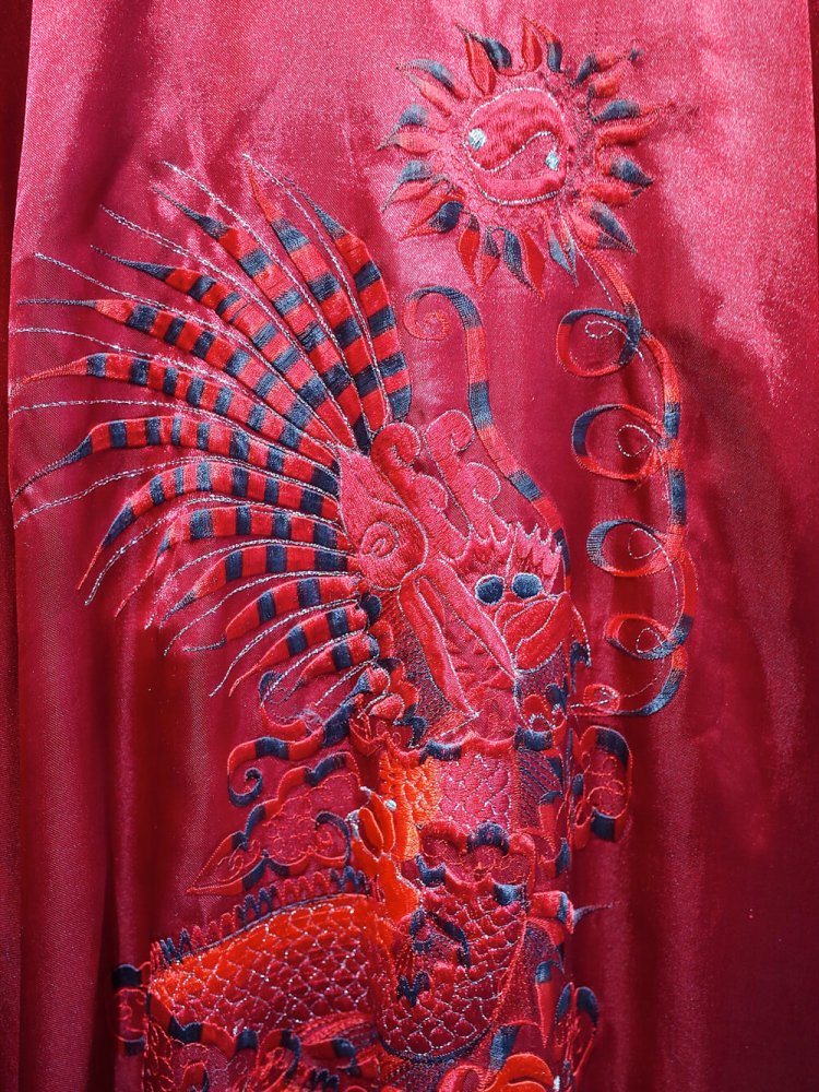 Dragon Embroidery China Gown Reversible